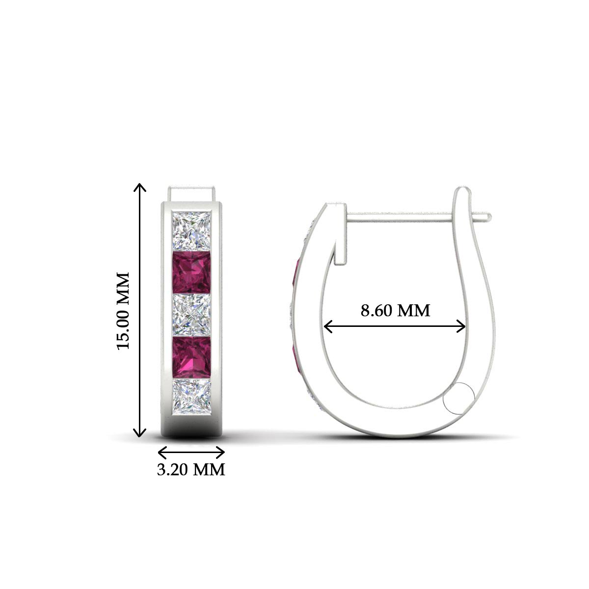 Channel Set Huggie Hoop Earring Fascinating Diamonds