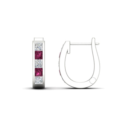 Channel Set Huggie Hoop Earring Fascinating Diamonds