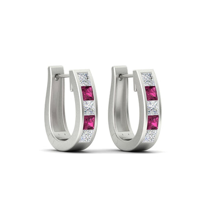Channel Set Huggie Hoop Earring Fascinating Diamonds