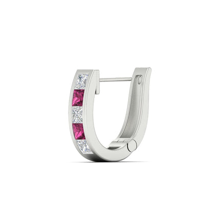 Channel Set Huggie Hoop Earring Fascinating Diamonds