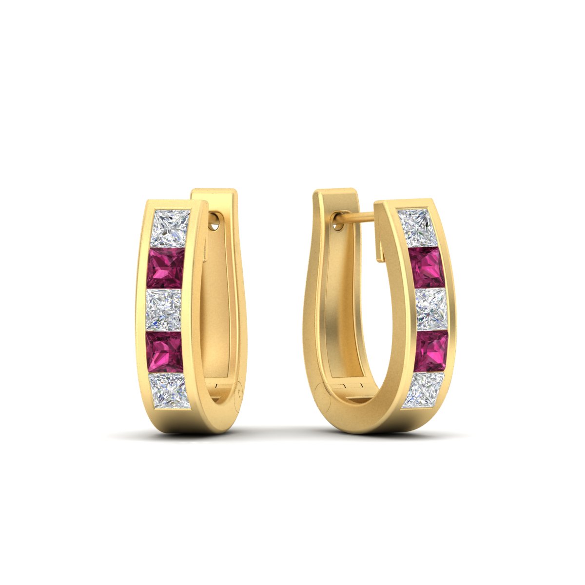 Channel Set Huggie Hoop Earring Fascinating Diamonds