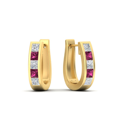 Channel Set Huggie Hoop Earring Fascinating Diamonds