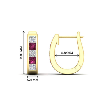 Channel Set Huggie Hoop Earring Fascinating Diamonds