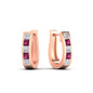 Channel Set Huggie Hoop Earring Fascinating Diamonds