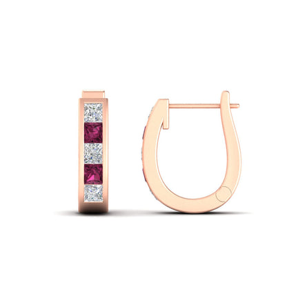 Channel Set Huggie Hoop Earring Fascinating Diamonds