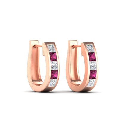 Channel Set Huggie Hoop Earring Fascinating Diamonds