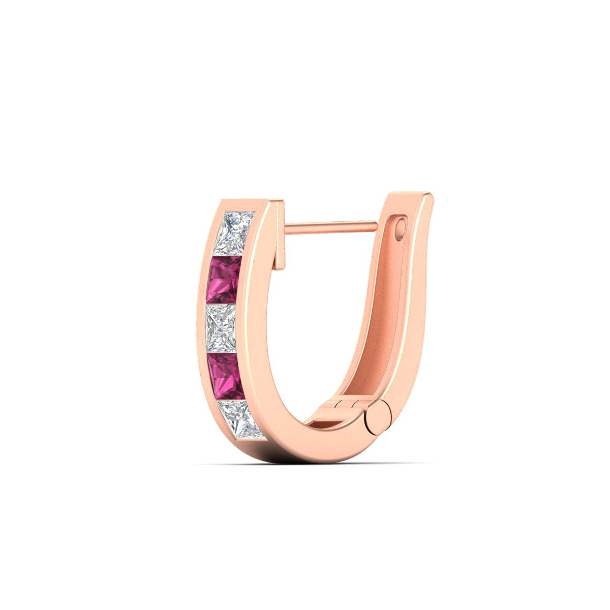 Channel Set Huggie Hoop Earring Fascinating Diamonds