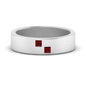 Princess Cut Brush Finish Band Fascinating Diamonds