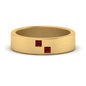 Princess Cut Brush Finish Band Fascinating Diamonds