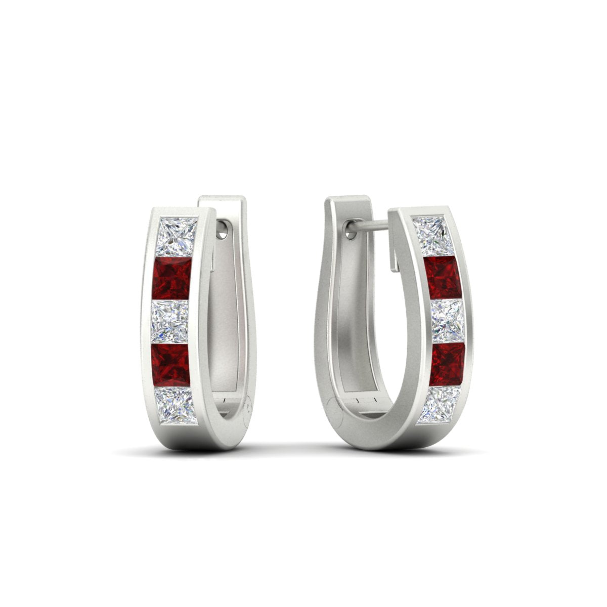 Channel Set Huggie Hoop Earring Fascinating Diamonds