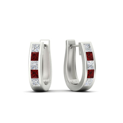 Channel Set Huggie Hoop Earring Fascinating Diamonds