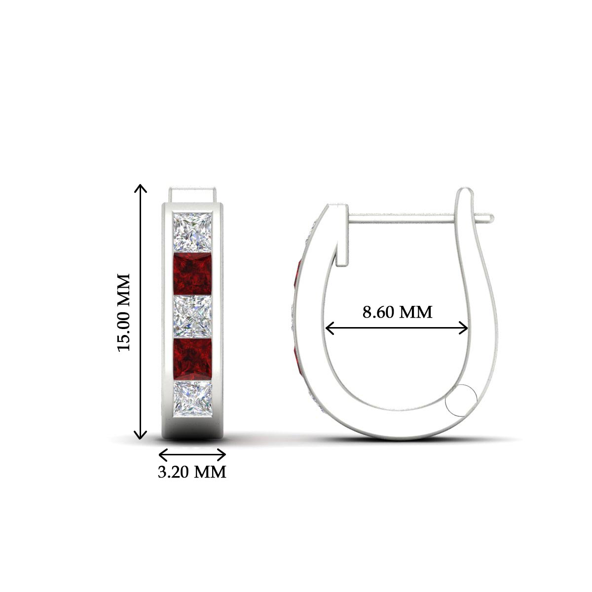 Channel Set Huggie Hoop Earring Fascinating Diamonds