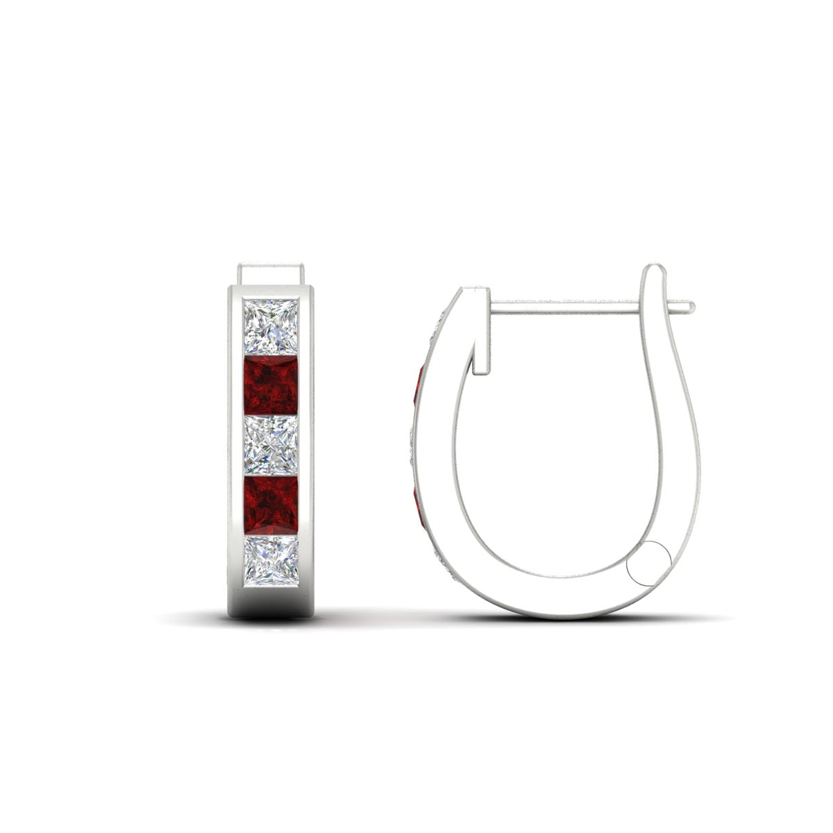 Channel Set Huggie Hoop Earring Fascinating Diamonds