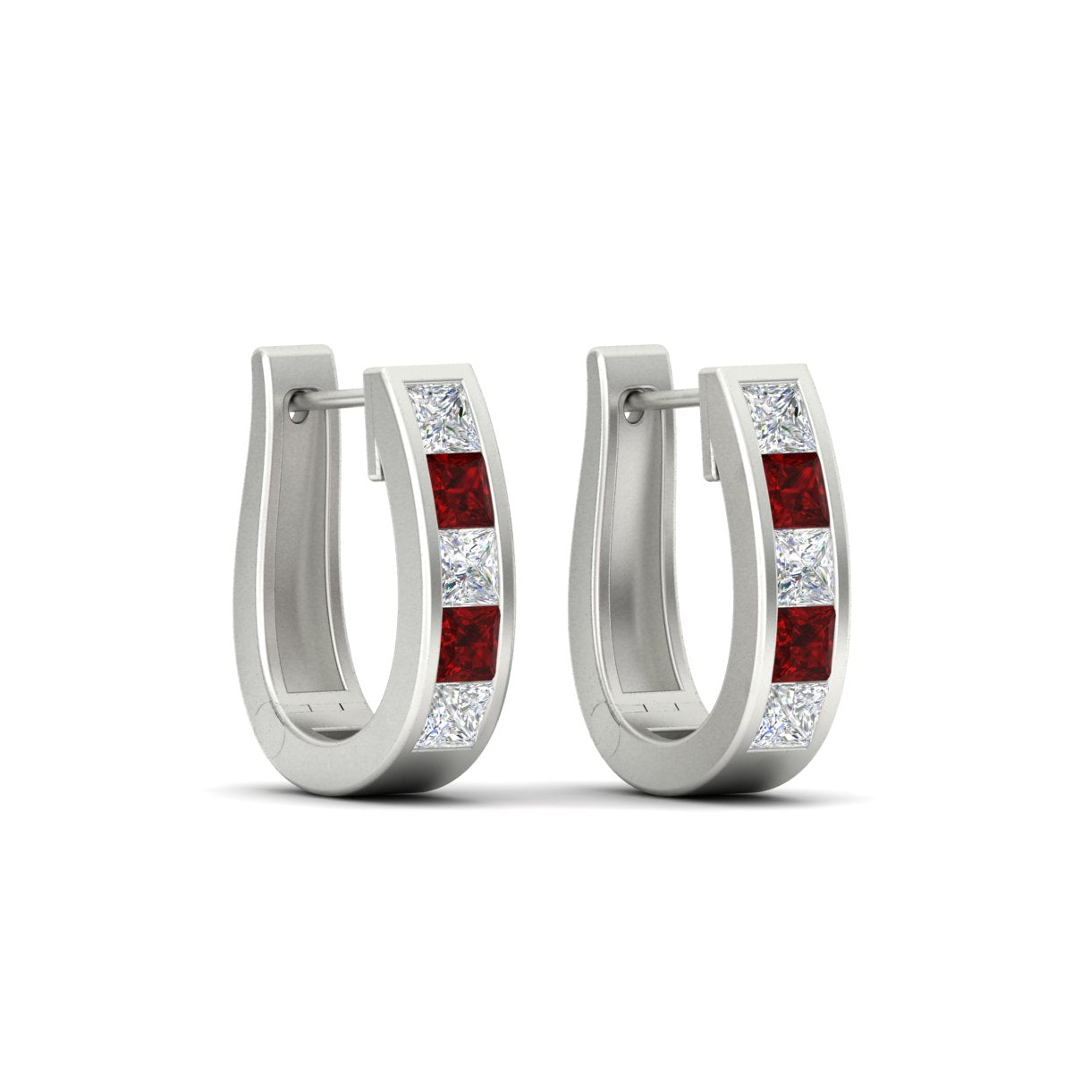 Channel Set Huggie Hoop Earring Fascinating Diamonds