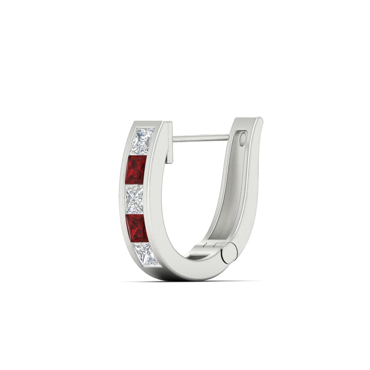 Channel Set Huggie Hoop Earring Fascinating Diamonds