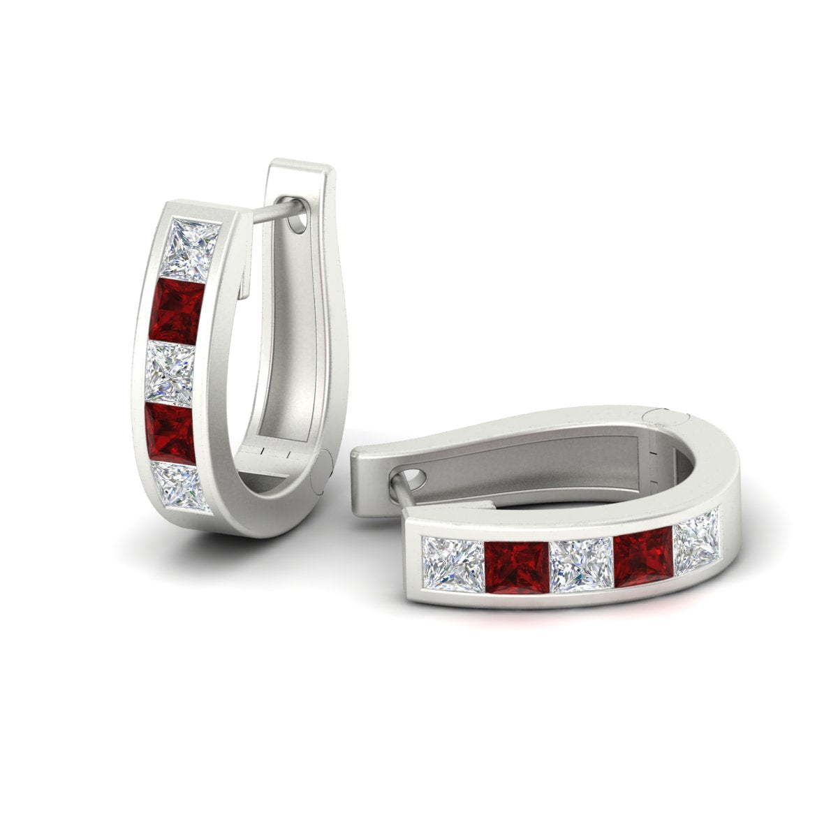 Channel Set Huggie Hoop Earring Fascinating Diamonds