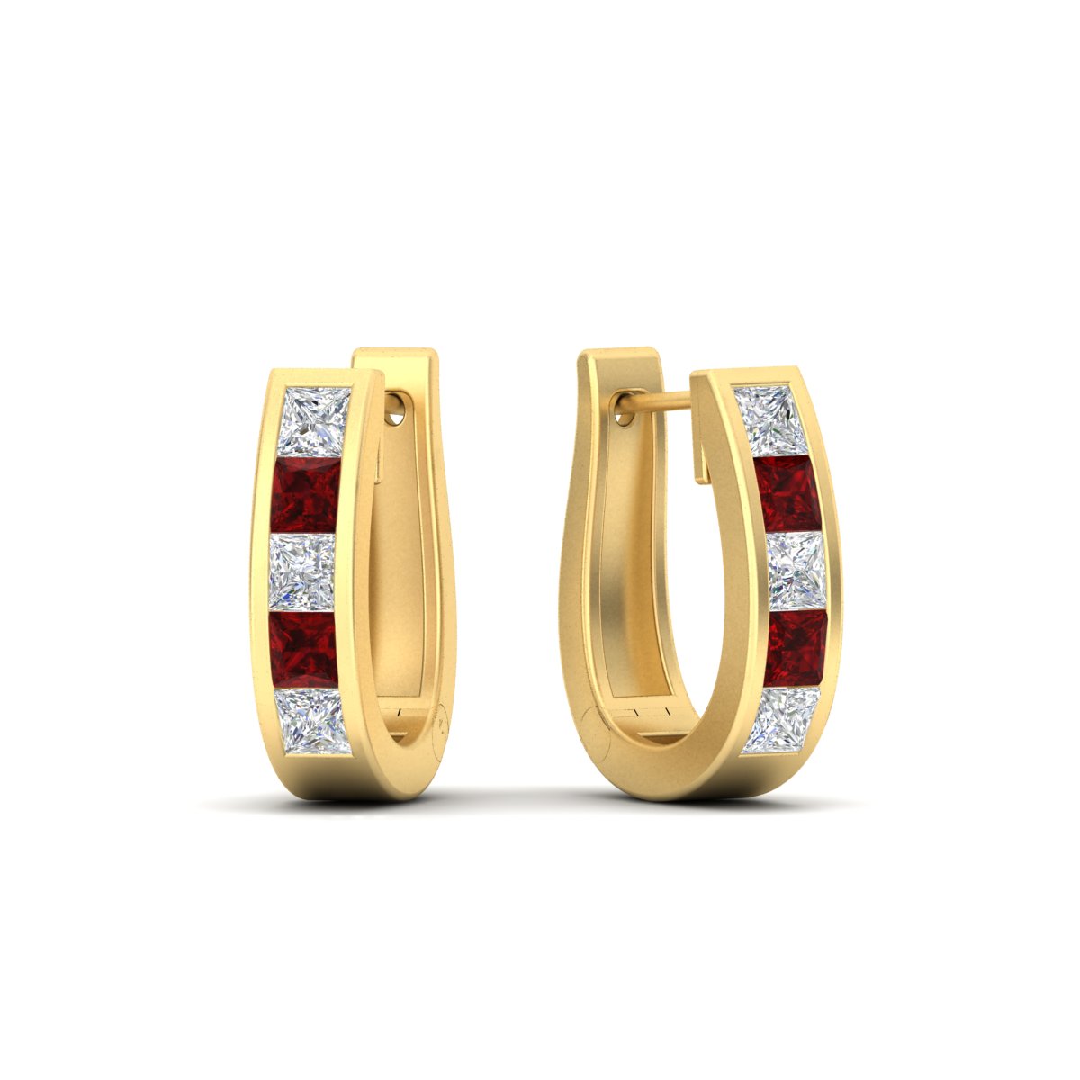 Channel Set Huggie Hoop Earring Fascinating Diamonds