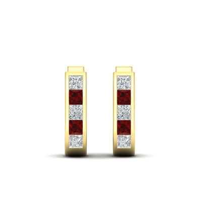 Channel Set Huggie Hoop Earring Fascinating Diamonds
