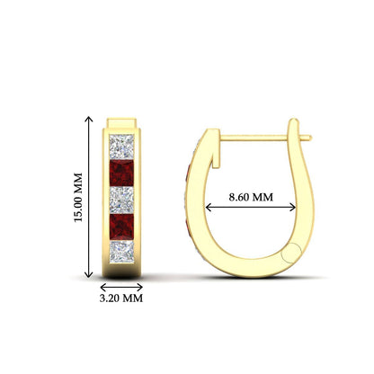 Channel Set Huggie Hoop Earring Fascinating Diamonds