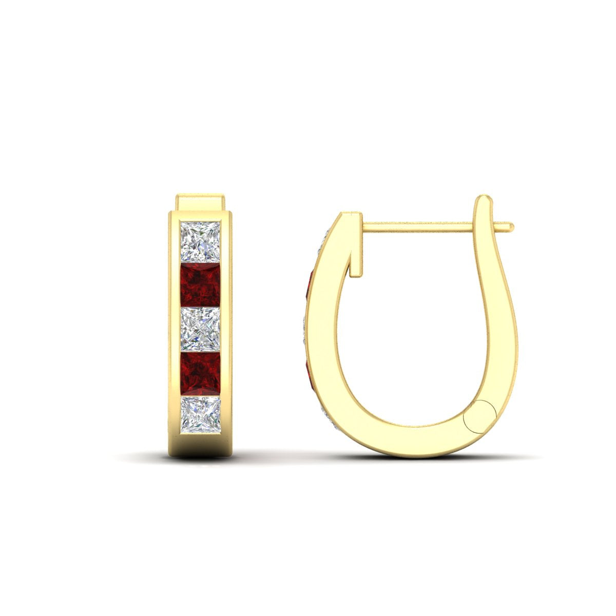 Channel Set Huggie Hoop Earring Fascinating Diamonds