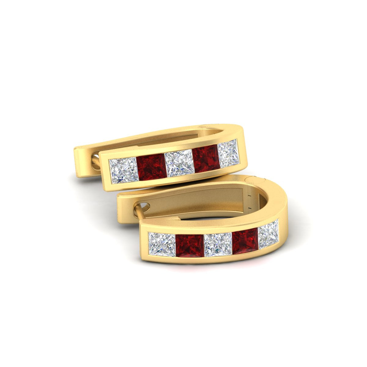 Channel Set Huggie Hoop Earring Fascinating Diamonds
