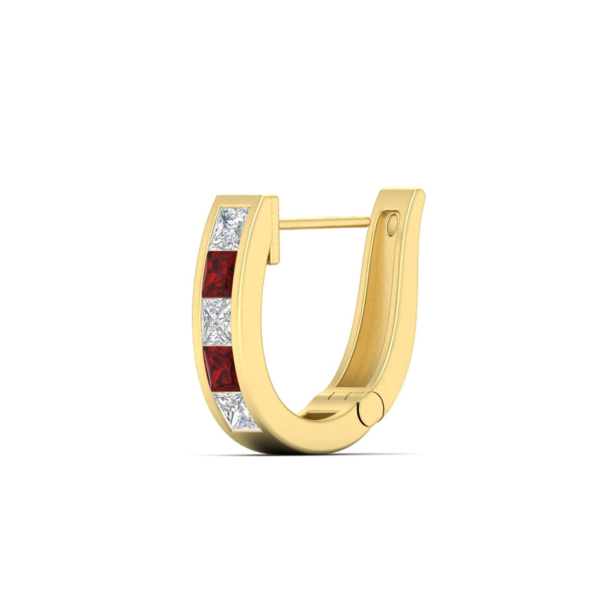 Channel Set Huggie Hoop Earring Fascinating Diamonds