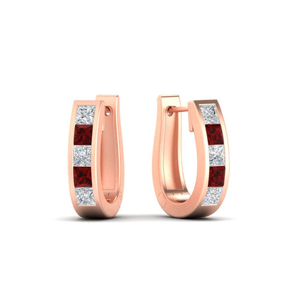 Channel Set Huggie Hoop Earring Fascinating Diamonds