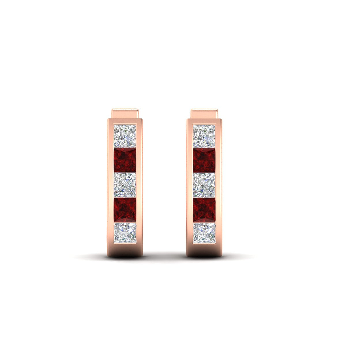 Channel Set Huggie Hoop Earring Fascinating Diamonds