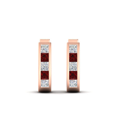 Channel Set Huggie Hoop Earring Fascinating Diamonds