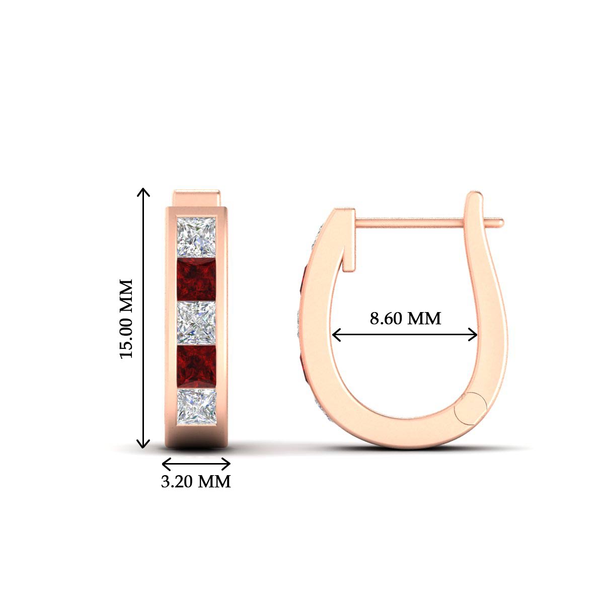 Channel Set Huggie Hoop Earring Fascinating Diamonds