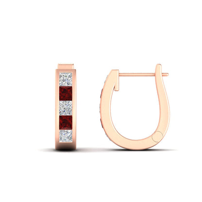 Channel Set Huggie Hoop Earring Fascinating Diamonds