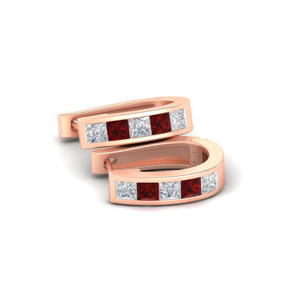 Channel Set Huggie Hoop Earring Fascinating Diamonds