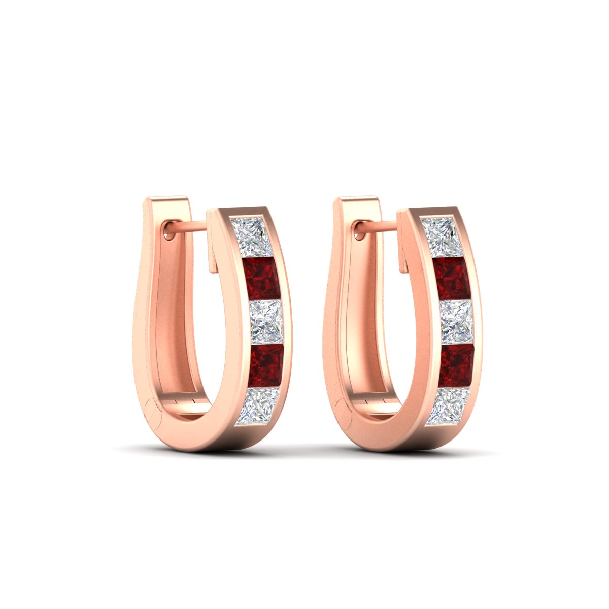 Channel Set Huggie Hoop Earring Fascinating Diamonds