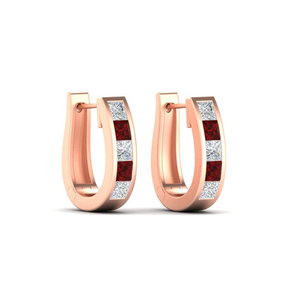 Channel Set Huggie Hoop Earring Fascinating Diamonds