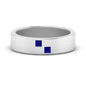 Princess Cut Brush Finish Band Fascinating Diamonds
