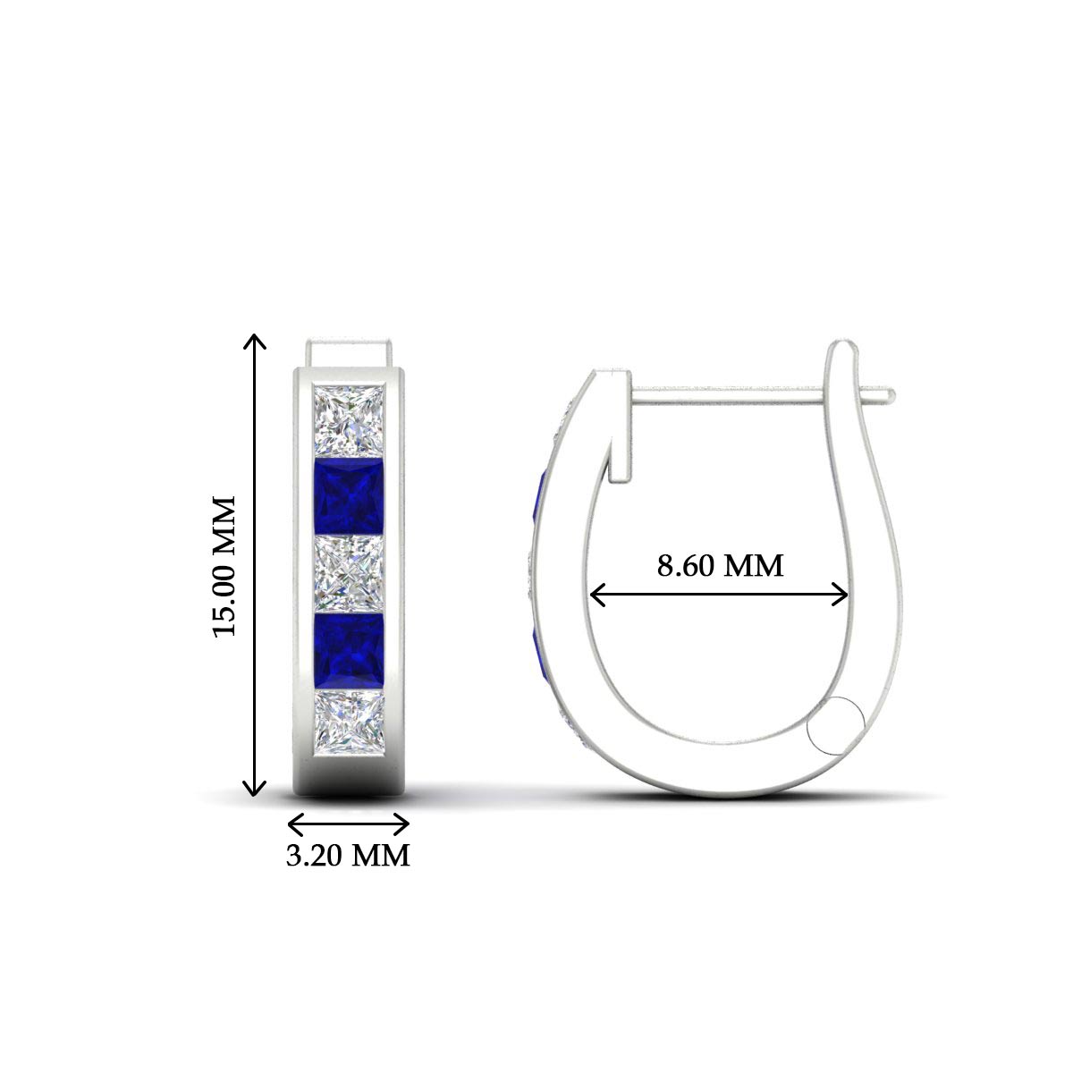 Channel Set Huggie Hoop Earring Fascinating Diamonds