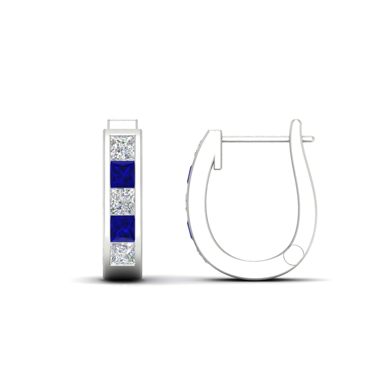 Channel Set Huggie Hoop Earring Fascinating Diamonds