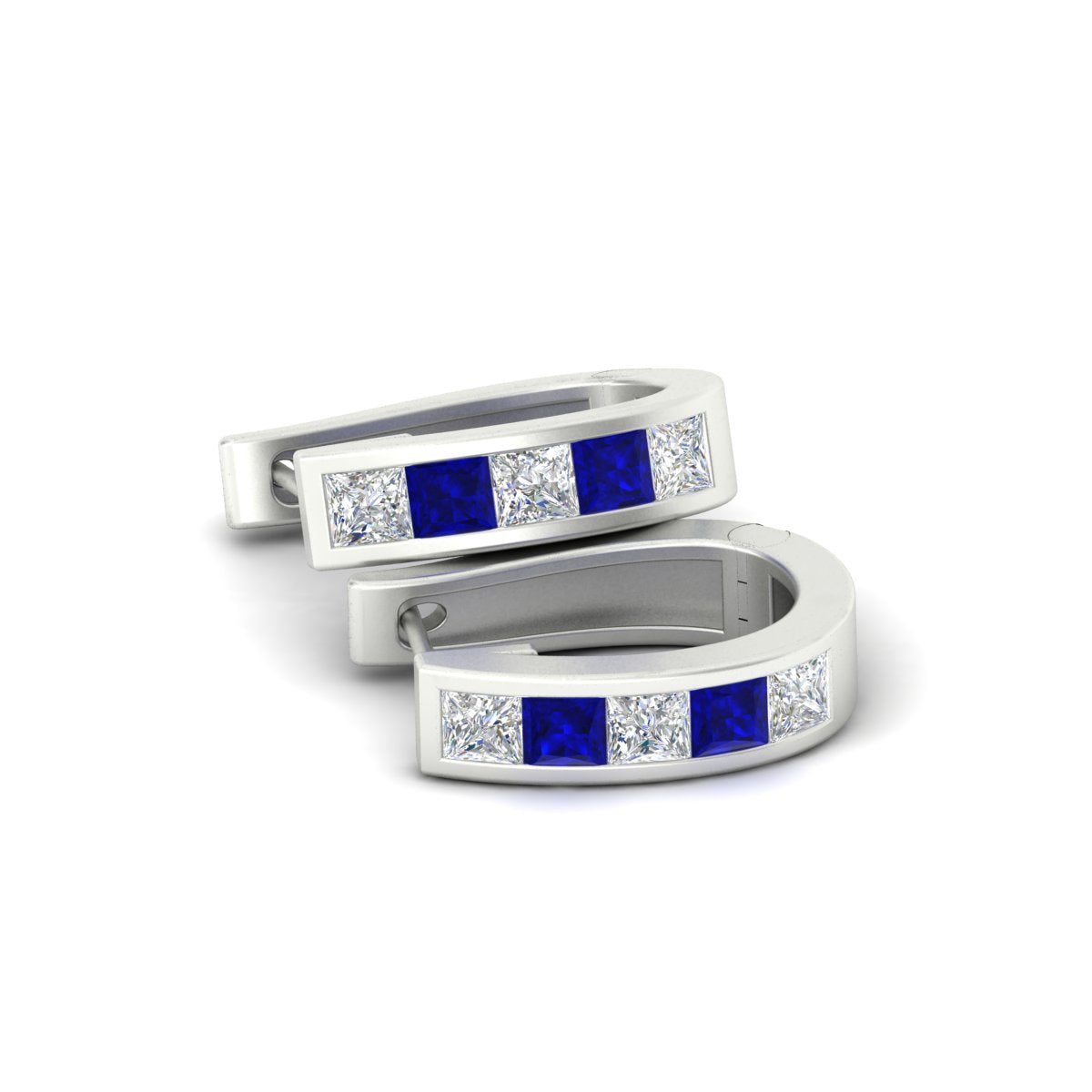Channel Set Huggie Hoop Earring Fascinating Diamonds