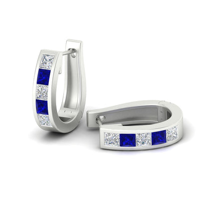 Channel Set Huggie Hoop Earring Fascinating Diamonds