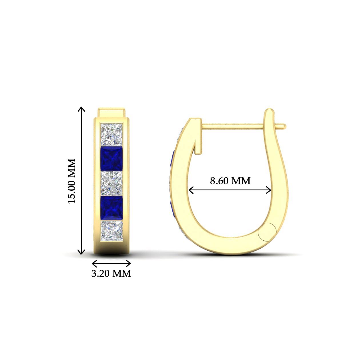 Channel Set Huggie Hoop Earring Fascinating Diamonds