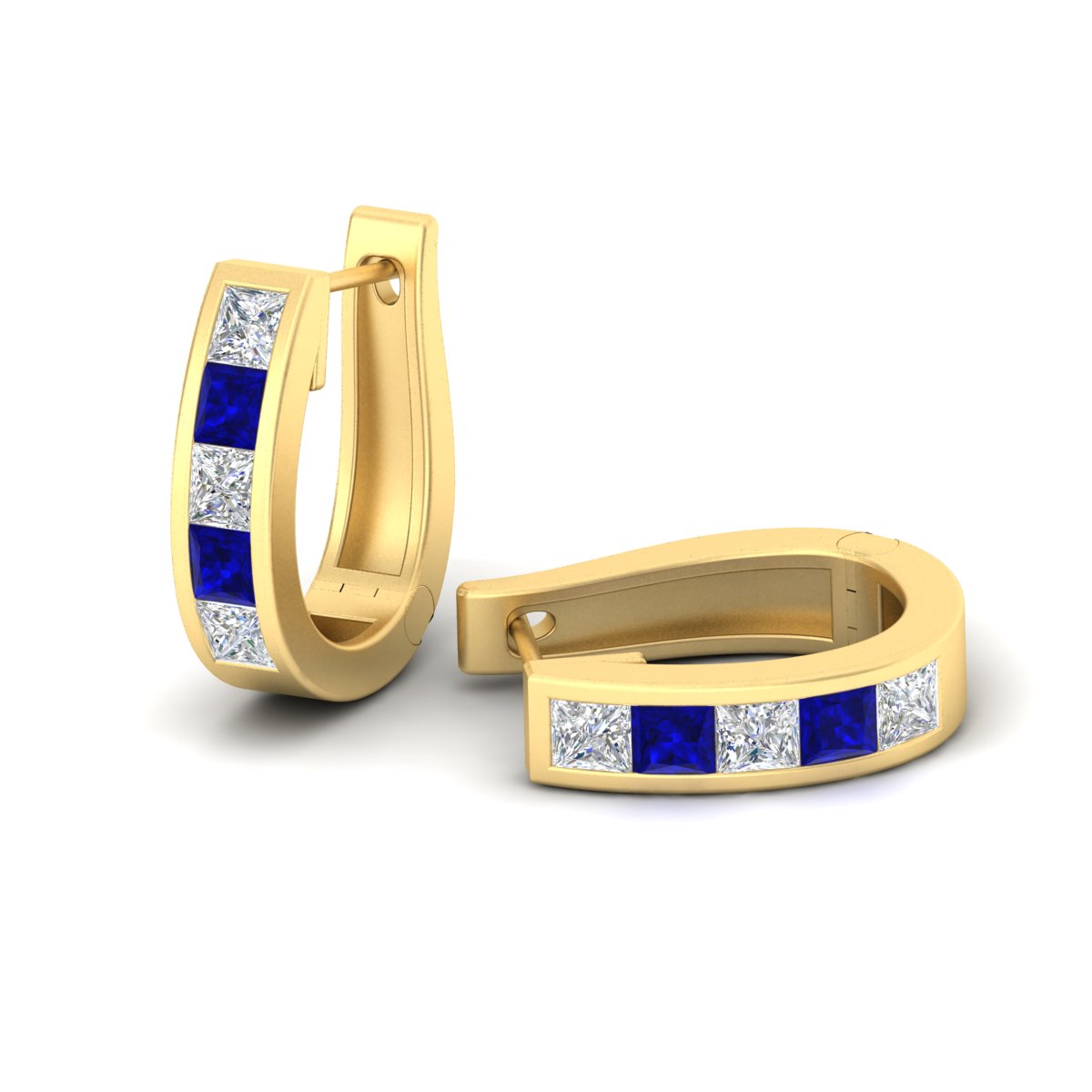 Channel Set Huggie Hoop Earring Fascinating Diamonds