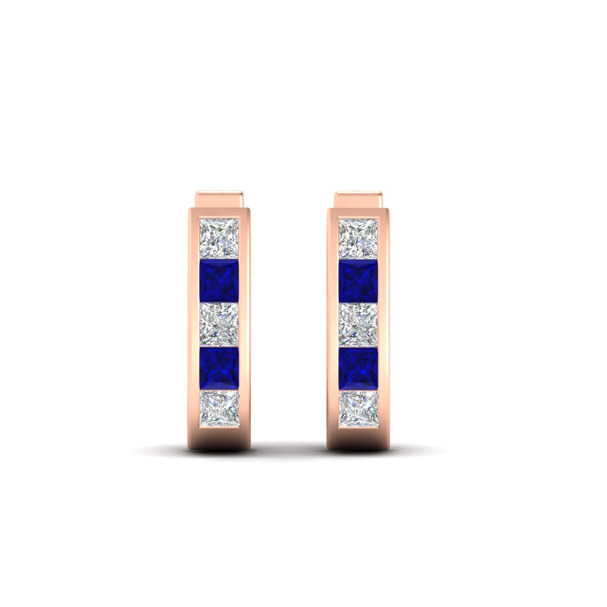 Channel Set Huggie Hoop Earring Fascinating Diamonds