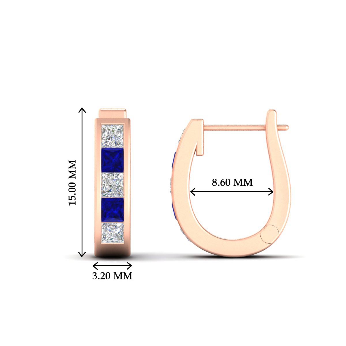Channel Set Huggie Hoop Earring Fascinating Diamonds