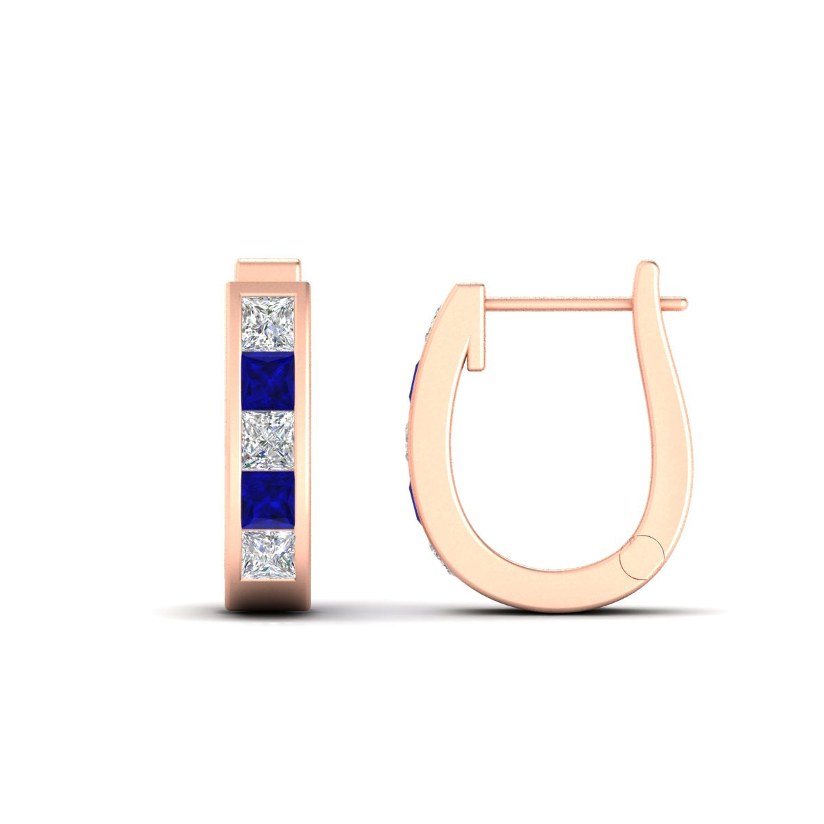 Channel Set Huggie Hoop Earring Fascinating Diamonds