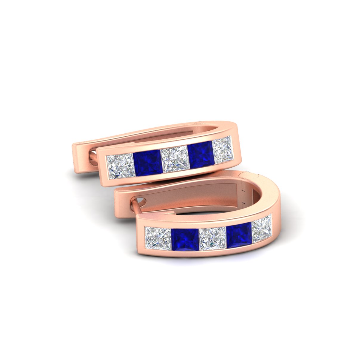 Channel Set Huggie Hoop Earring Fascinating Diamonds