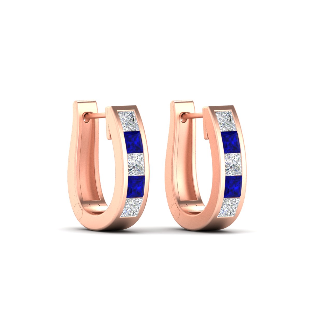 Channel Set Huggie Hoop Earring Fascinating Diamonds