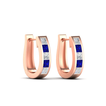 Channel Set Huggie Hoop Earring Fascinating Diamonds
