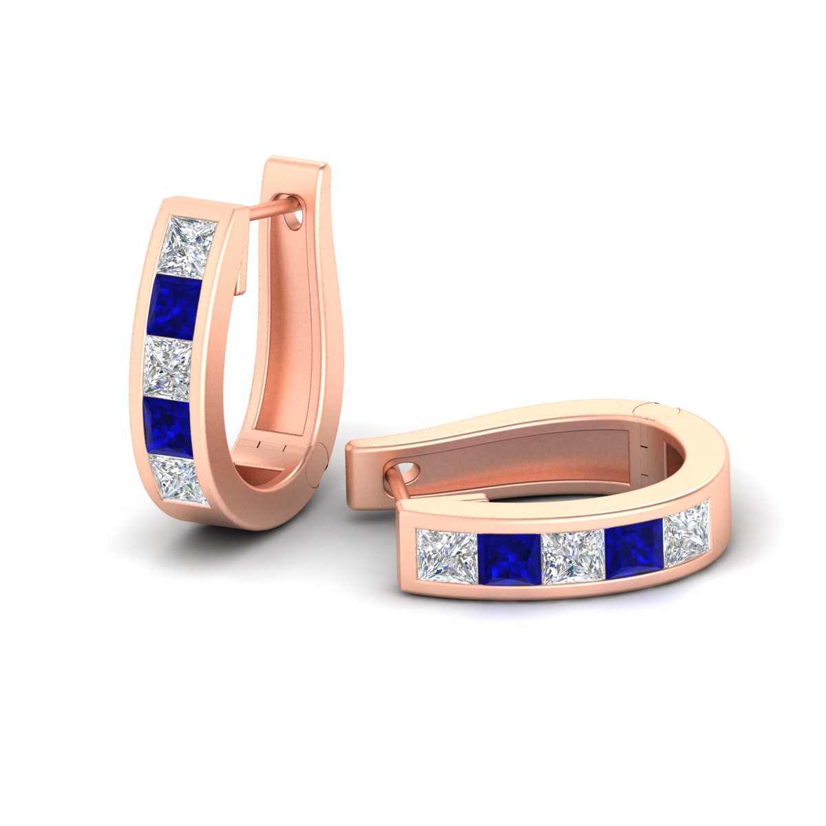 Channel Set Huggie Hoop Earring Fascinating Diamonds