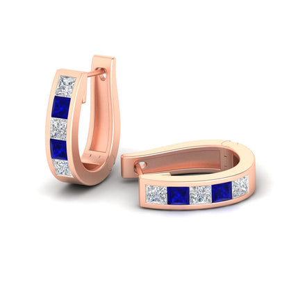 Channel Set Huggie Hoop Earring Fascinating Diamonds