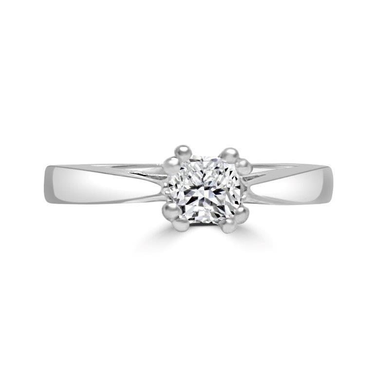 Princess cut Square Diamond Veneer Cubic Zirconia 14K Gold Ring. 635R011K